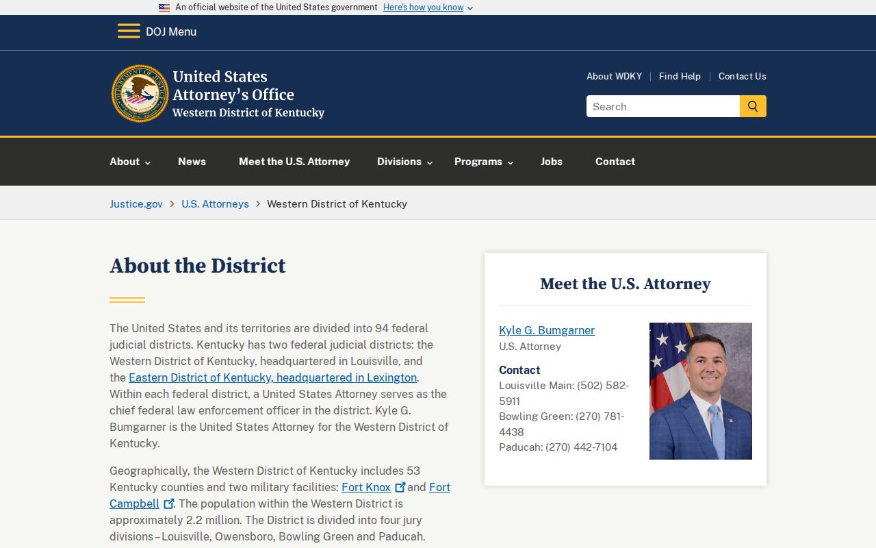 Western District federal prosecution records for Jefferson County